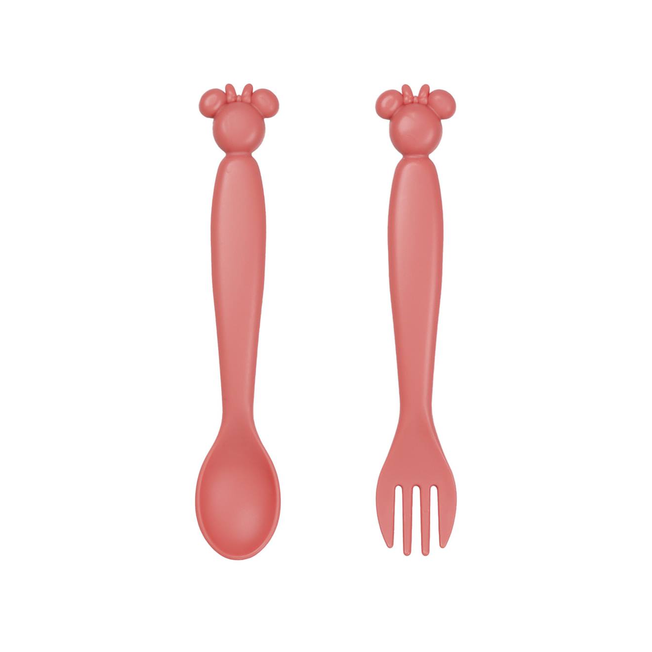 Set De 2 Couverts Silhouette Minnie Collector Rose