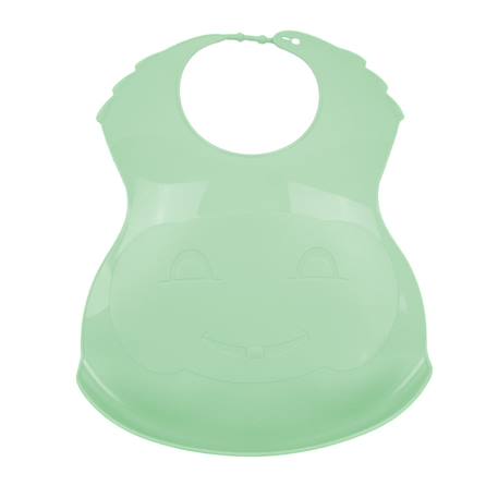 Thermobaby - Bavoir Semi-rigide Avec Récupérateur Vert Céladon