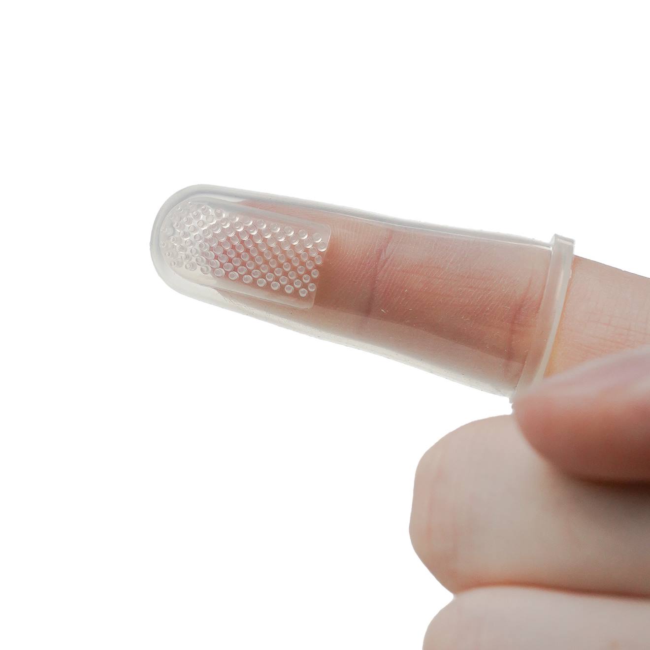 2 Doigtiers Brosse À Dent En Silicone Transparent (Thermobaby) - Image 1