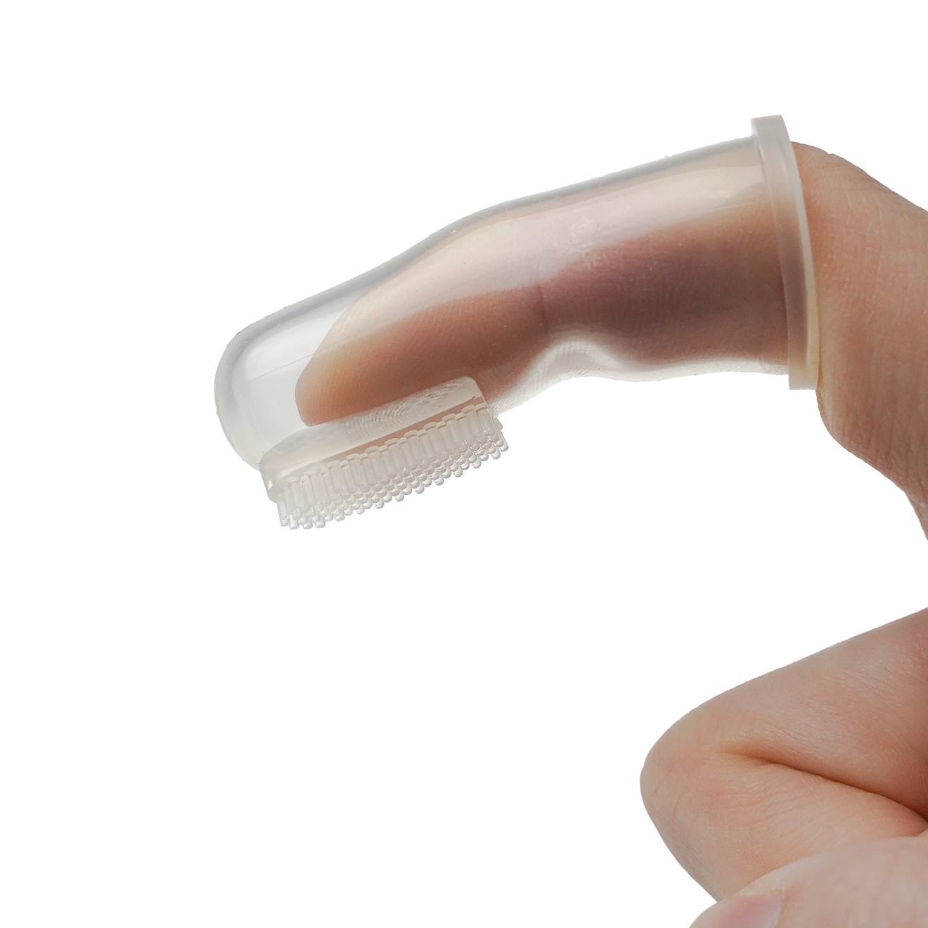 2 Doigtiers Brosse À Dent En Silicone Transparent (Thermobaby) - Image 2