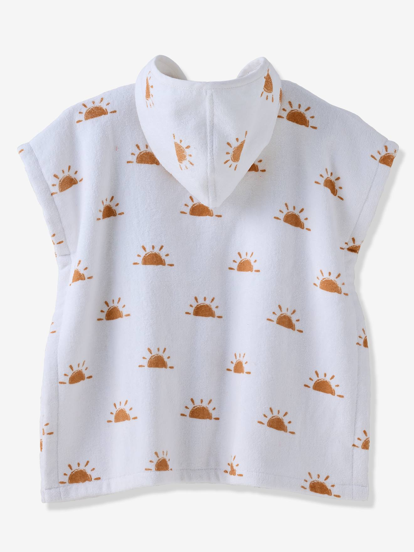 Poncho de bain / plage bébé personnalisable, avec coton recyclé blanc imprimé (Vertbaudet) - Image 2