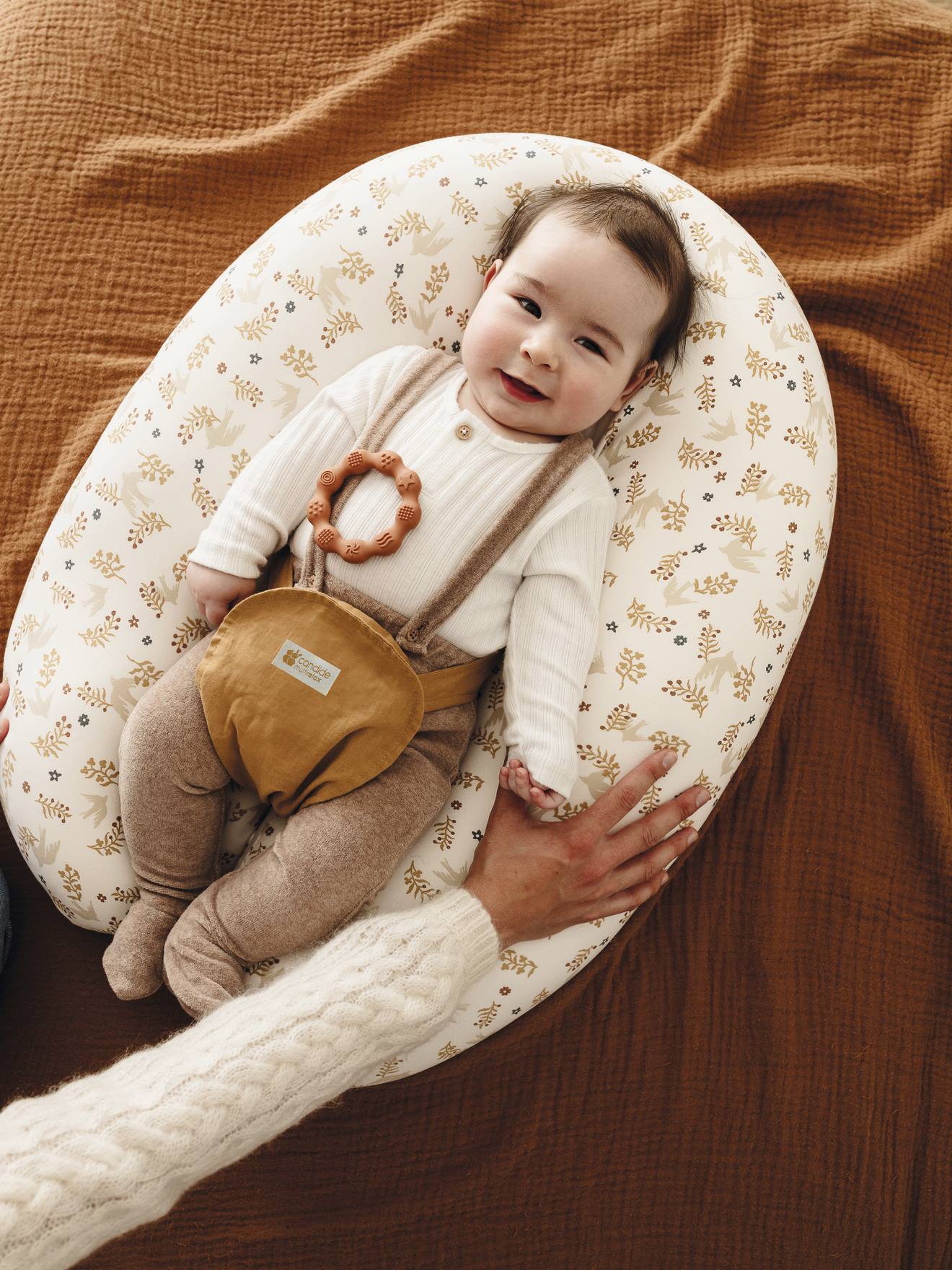 Coussin D'Allaitement Et De Grossesse FLOWEN - Soutien Dos, Positionnement Bébé, Housse Coton Lavable, Cadeau Maman - 4