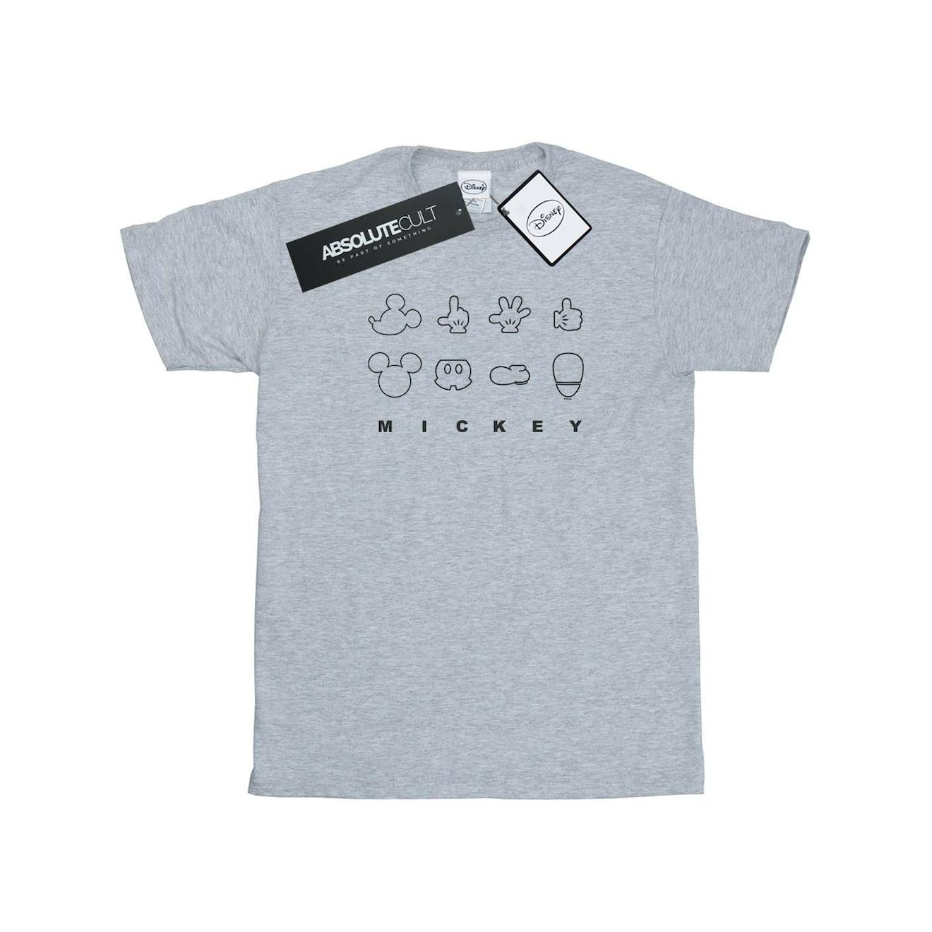 T-shirt Coton Disney Gris Chiné