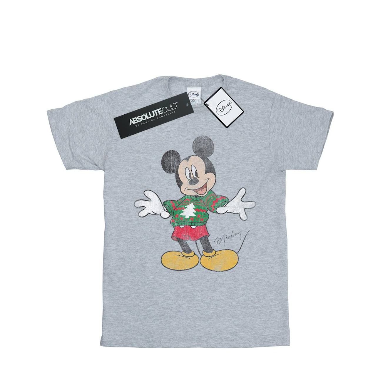 T-shirt Coton Disney Gris Chiné