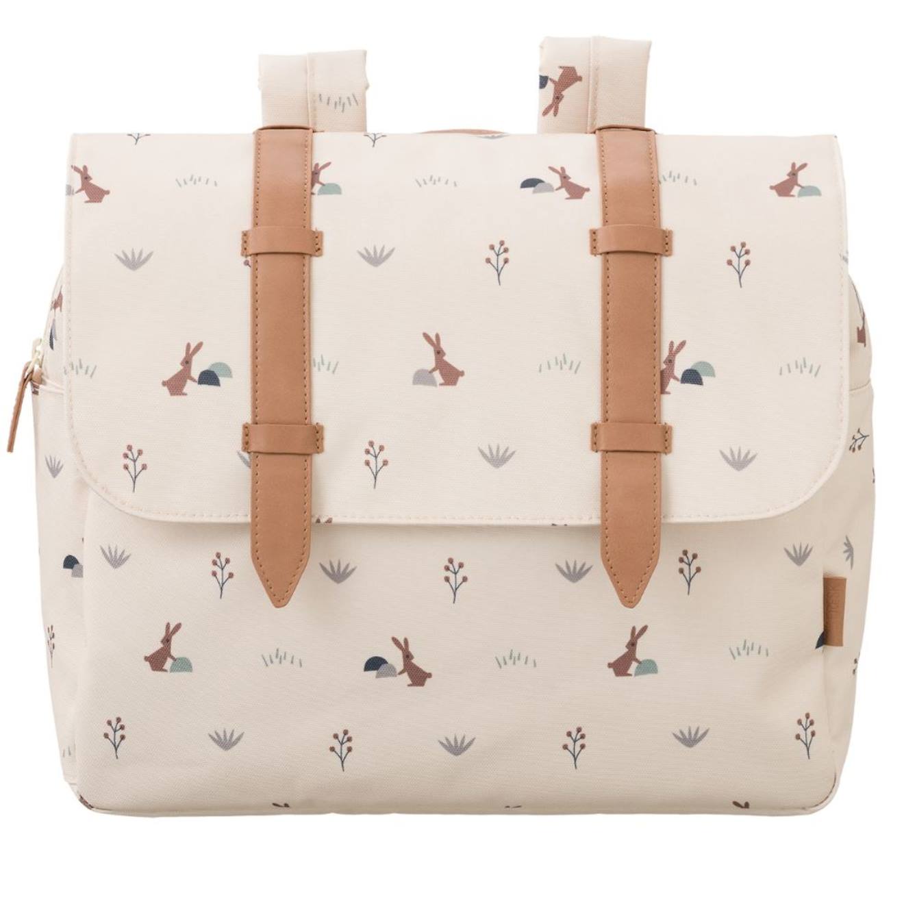 Cartable A4 Maternelle Ecru, Marron, Bleu