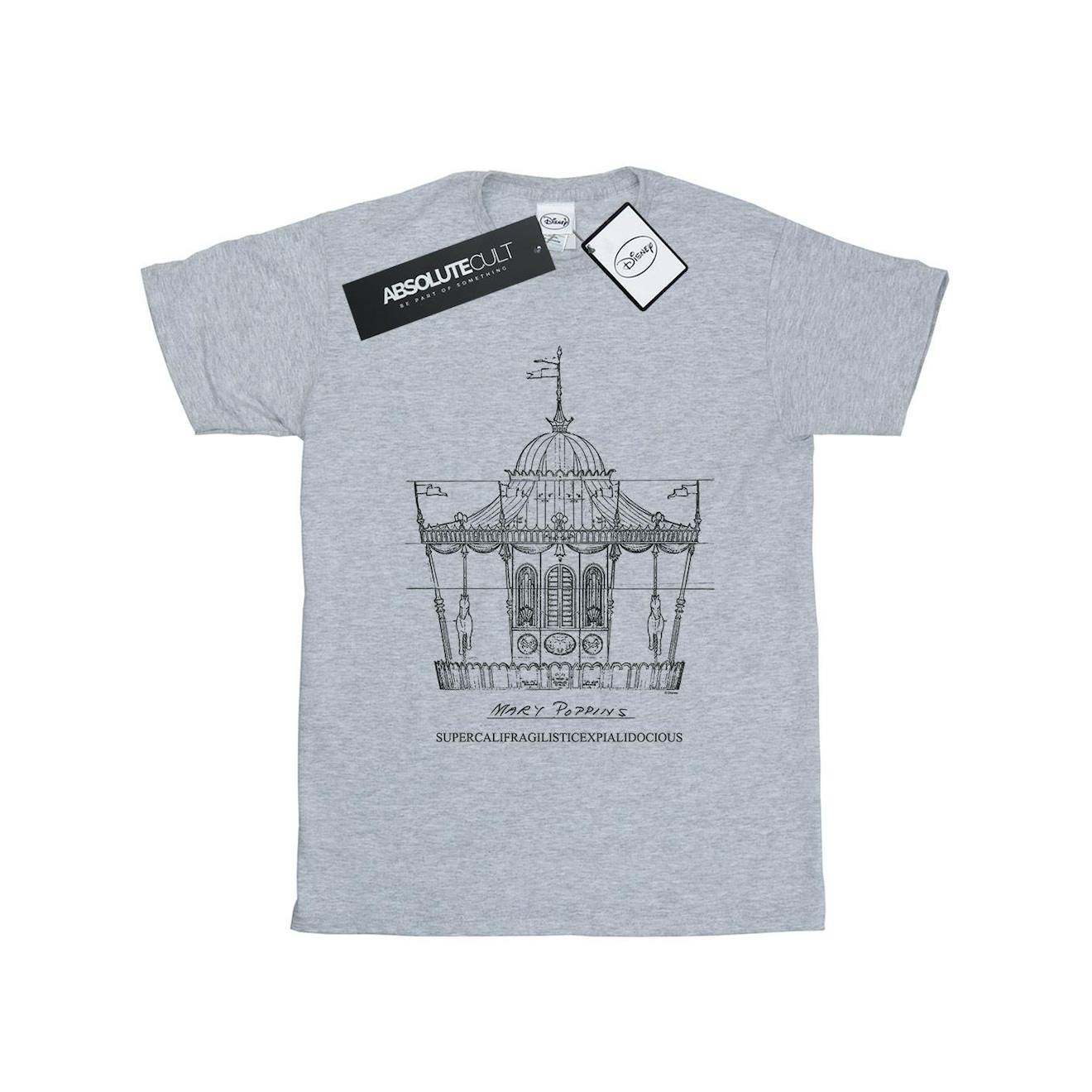 T-shirt Coton Disney Gris Chiné