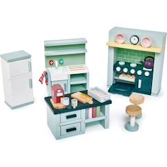 -Mobilier pour poupée cuisine en bois