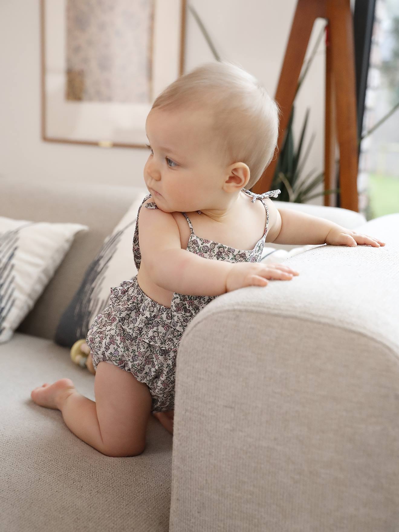 Combishort naissance imprimé écru