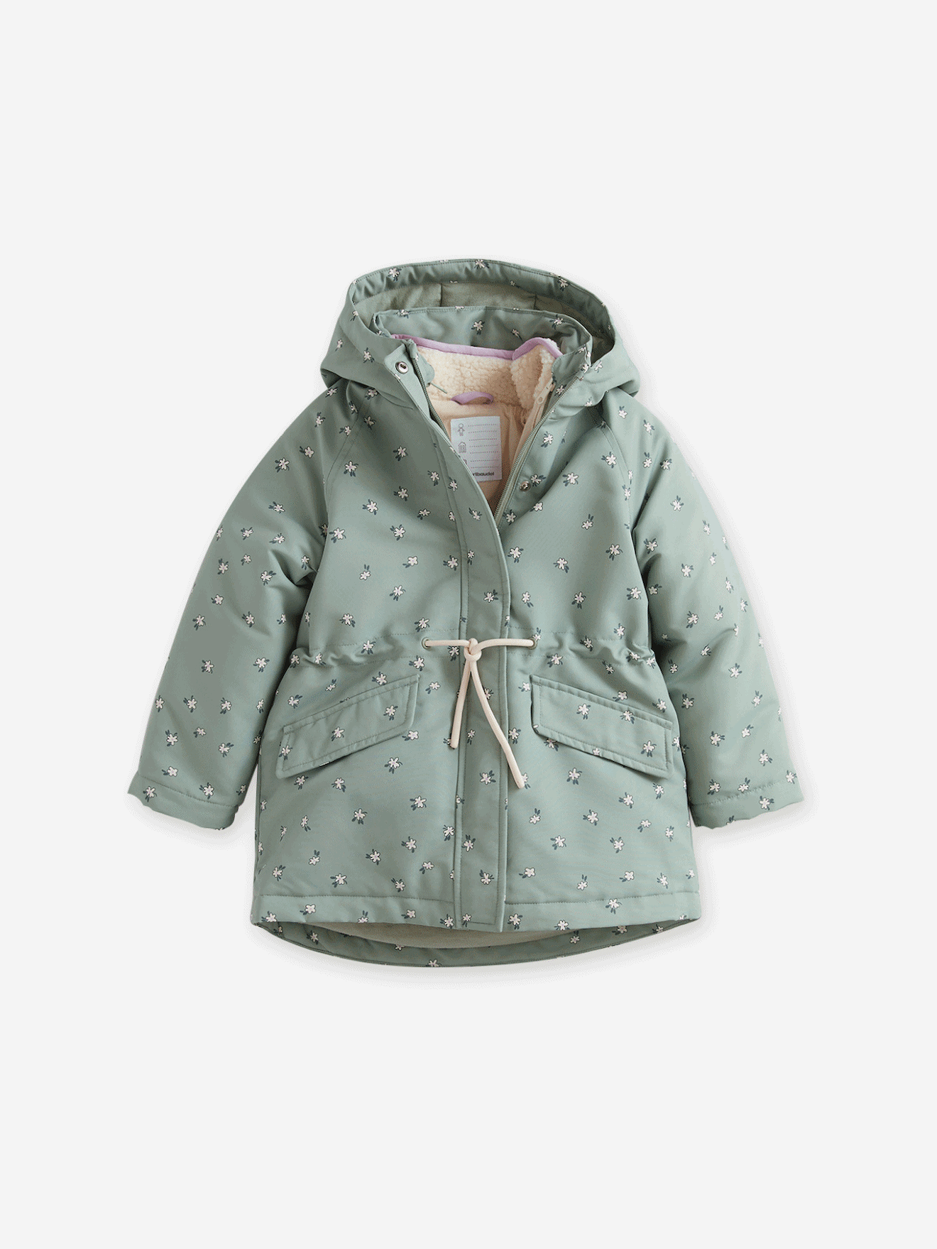 Parka 3 en 1 fille vert de gris