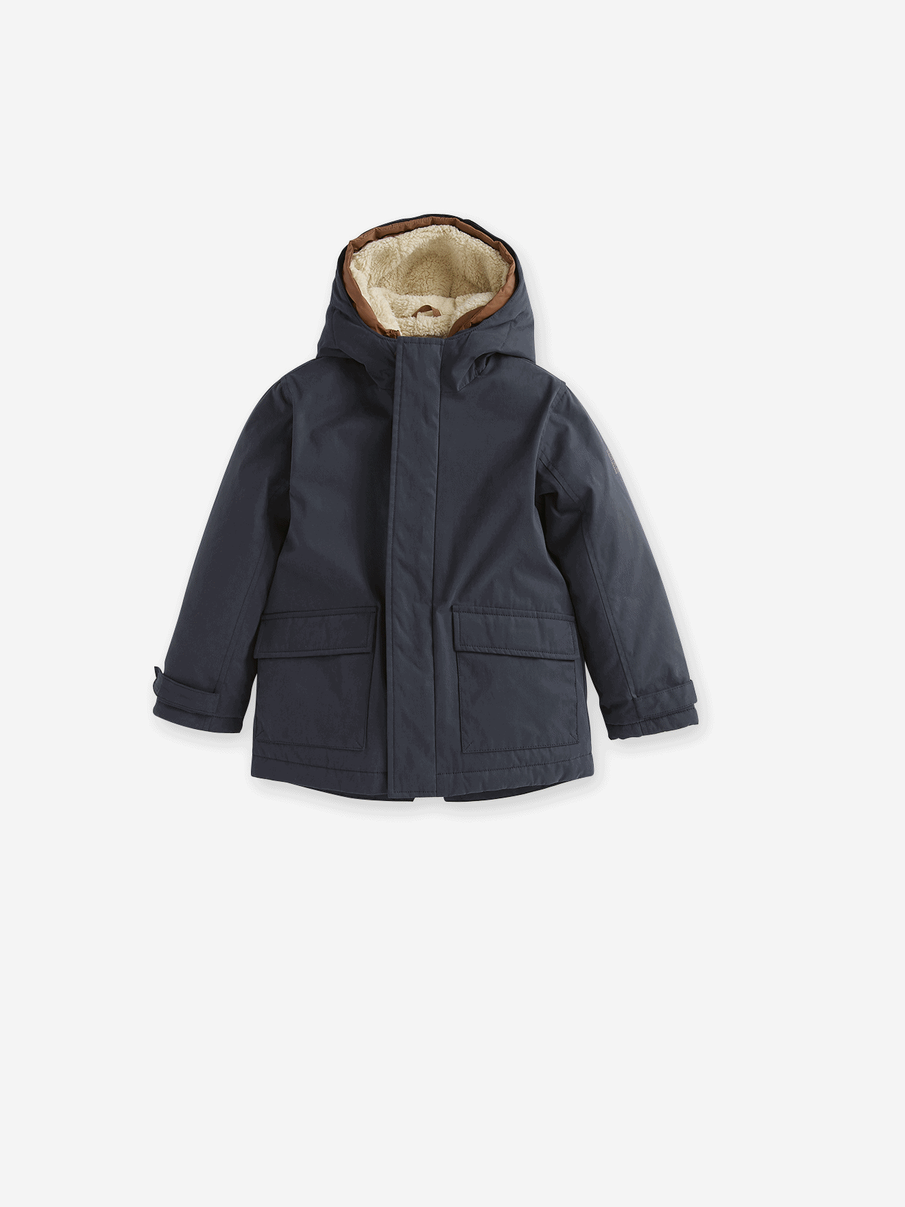 Parka garçon 3 en 1 blouson amovible marine grisé
