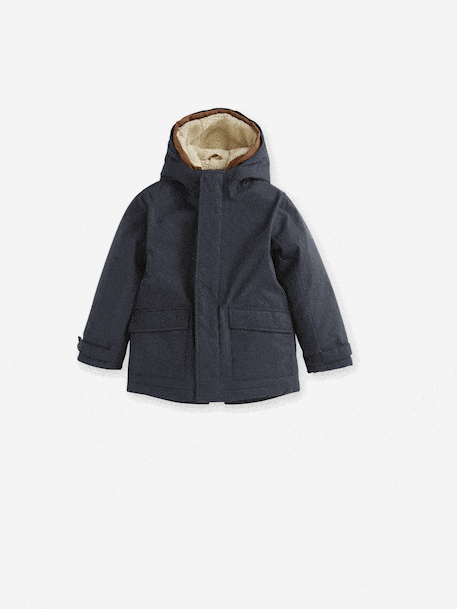 Parka garçon 3 en 1 blouson amovible kaki+lichen+Marine grisé+noix de pécan 29 - vertbaudet enfant 