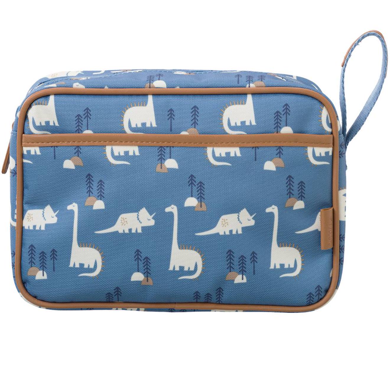 Trousse De Toilette Bleu, Beige, Marron