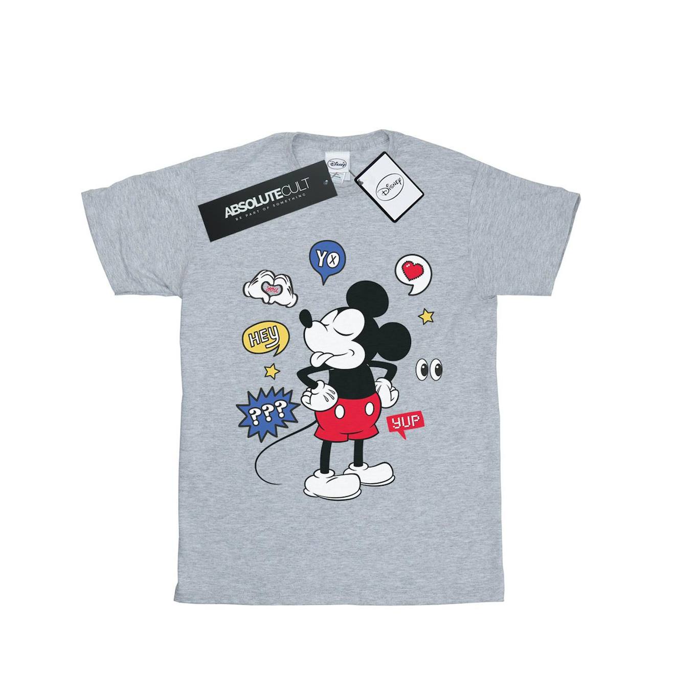 T-shirt Coton Disney Gris Chiné