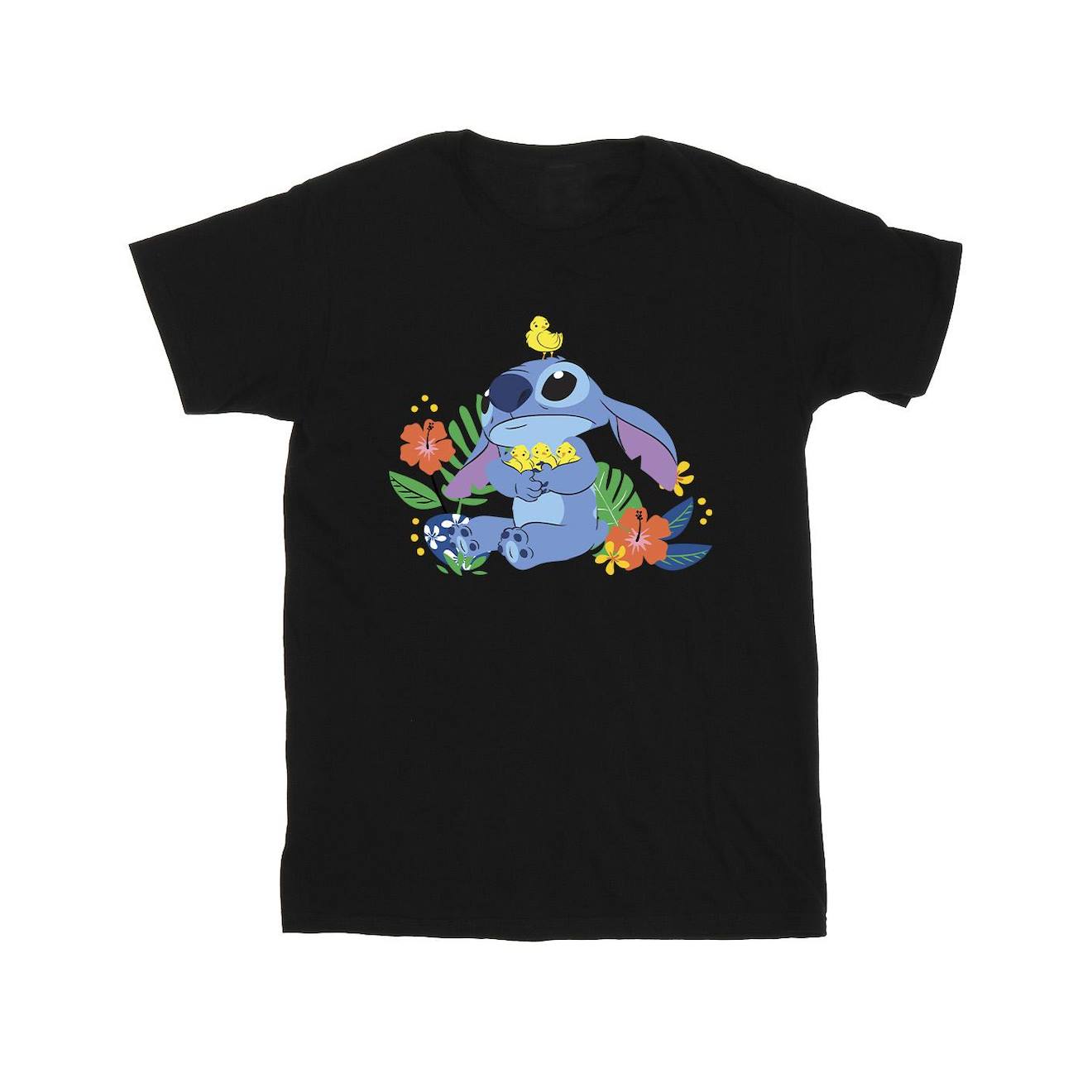 T-shirt Coton Stitch Disney Noir
