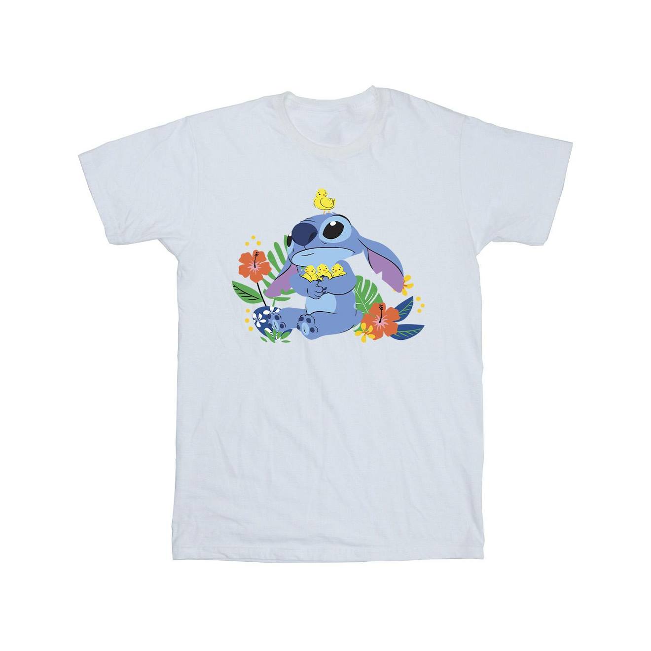 T-shirt Coton Stitch Disney Blanc