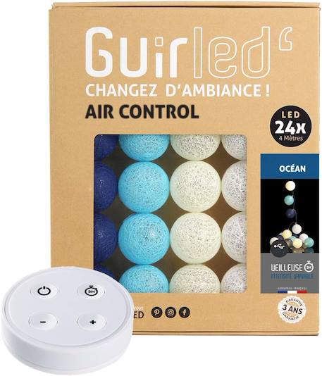 Guirlande boule lumineuse led usb télécommandée Acajou+Arlequin+Bébé+Byzantin+Chocolat+Coton+Églantine+Flocon+Horizon+Licorne+Mangrove+Messopotamia+Minuit+Océan+Ottoman+Princesse+Provence+Romania+Sauvage+Scandinave+Tagada 50 - vertbaudet enfant 