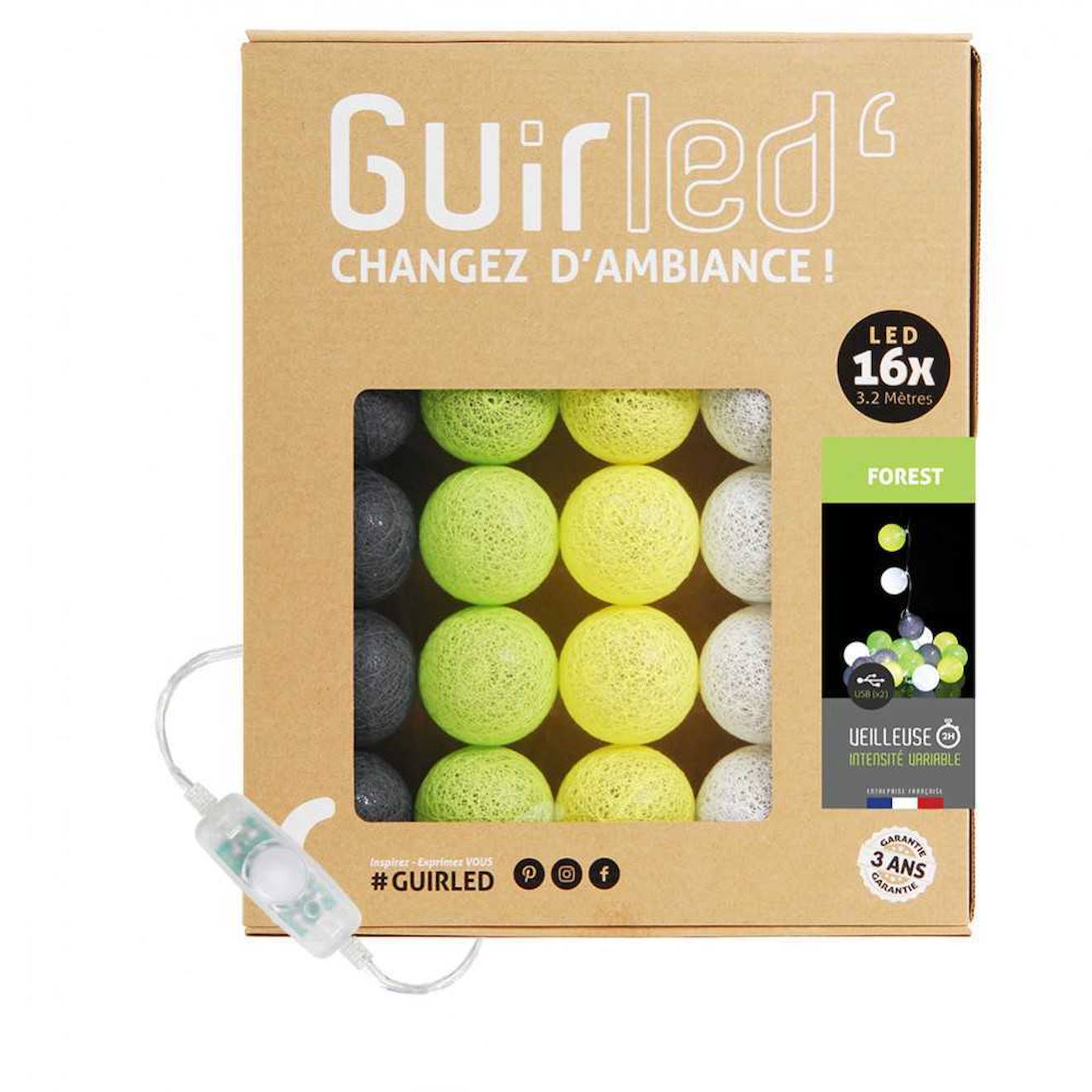 Guirlande Boule Lumineuse Led Usb Veilleuse 2h Forest
