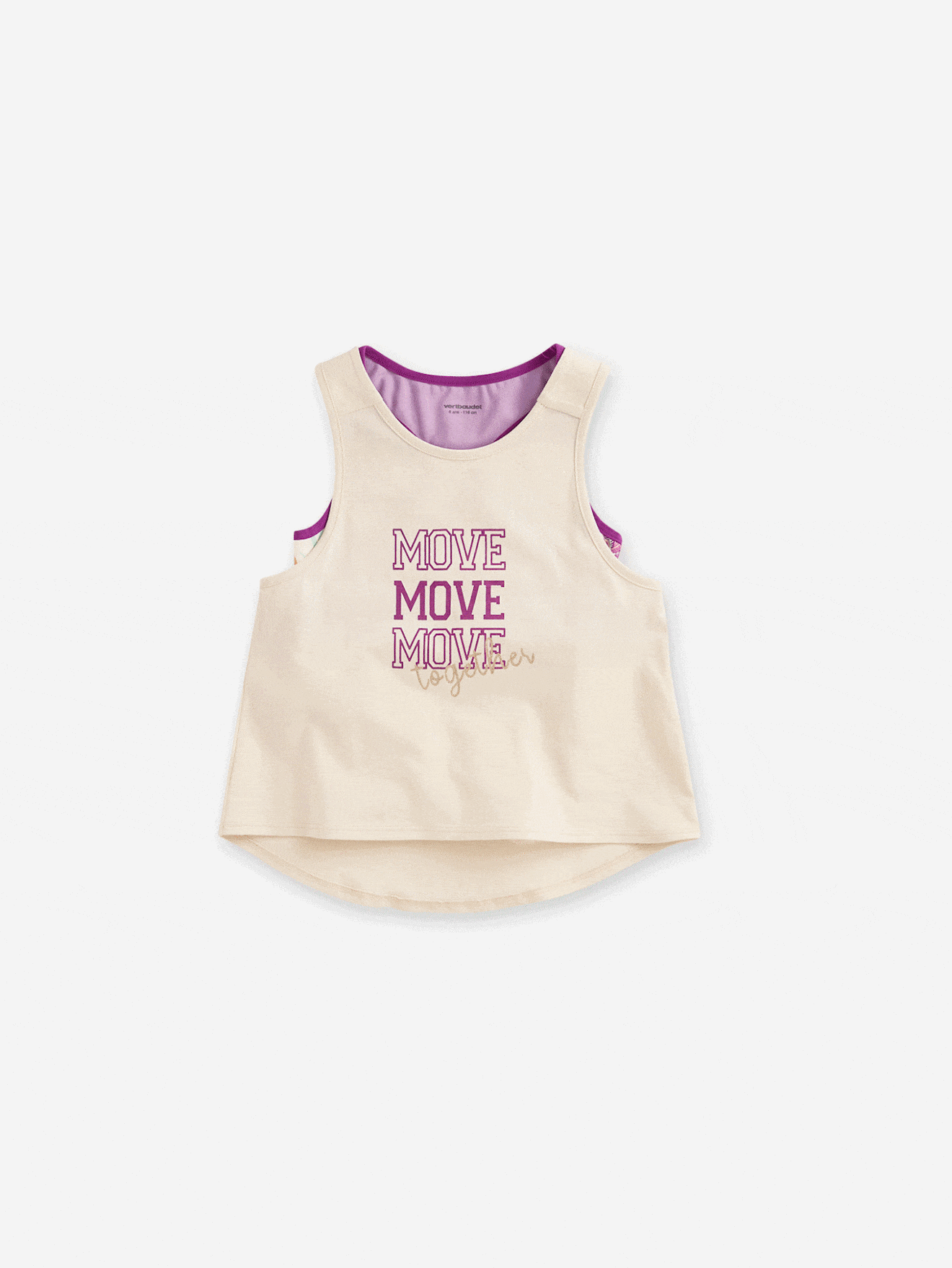 Lot débardeur + brassière sport fille écru