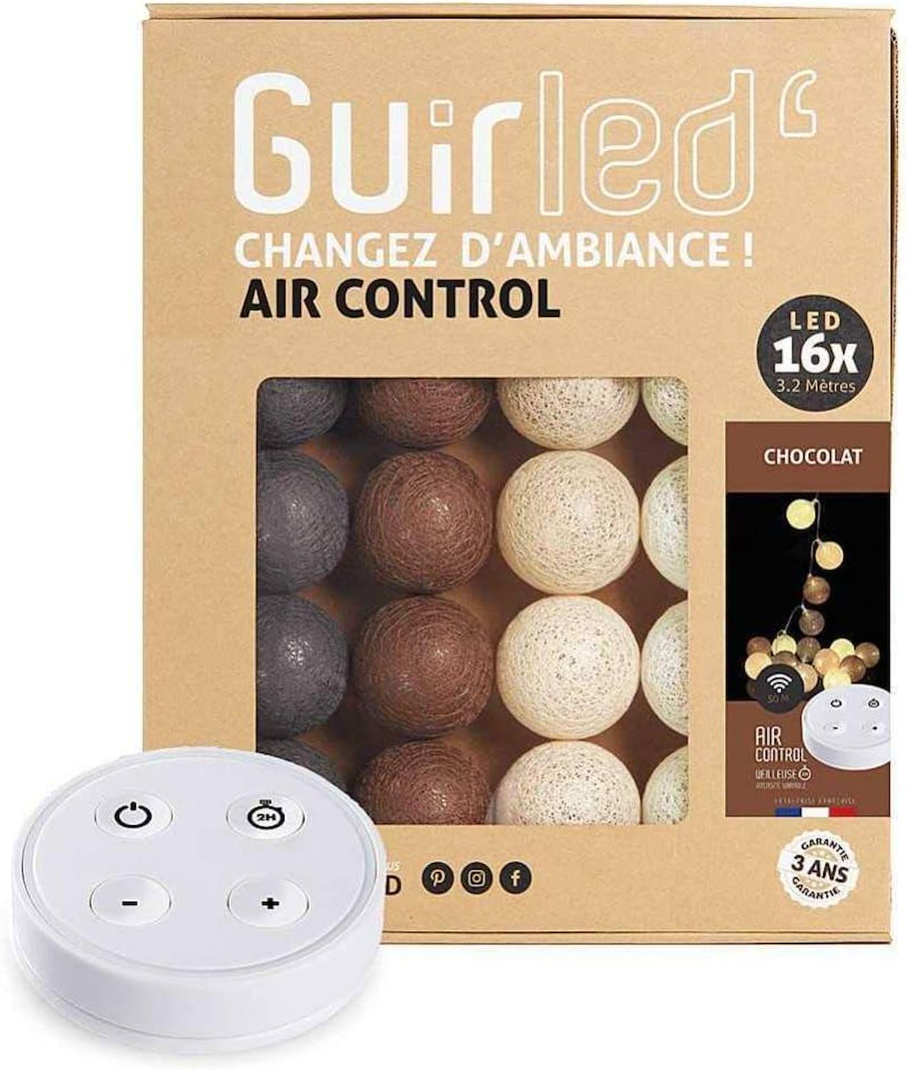 Guirlande Boule Lumineuse Led Usb Télécommandée Chocolat