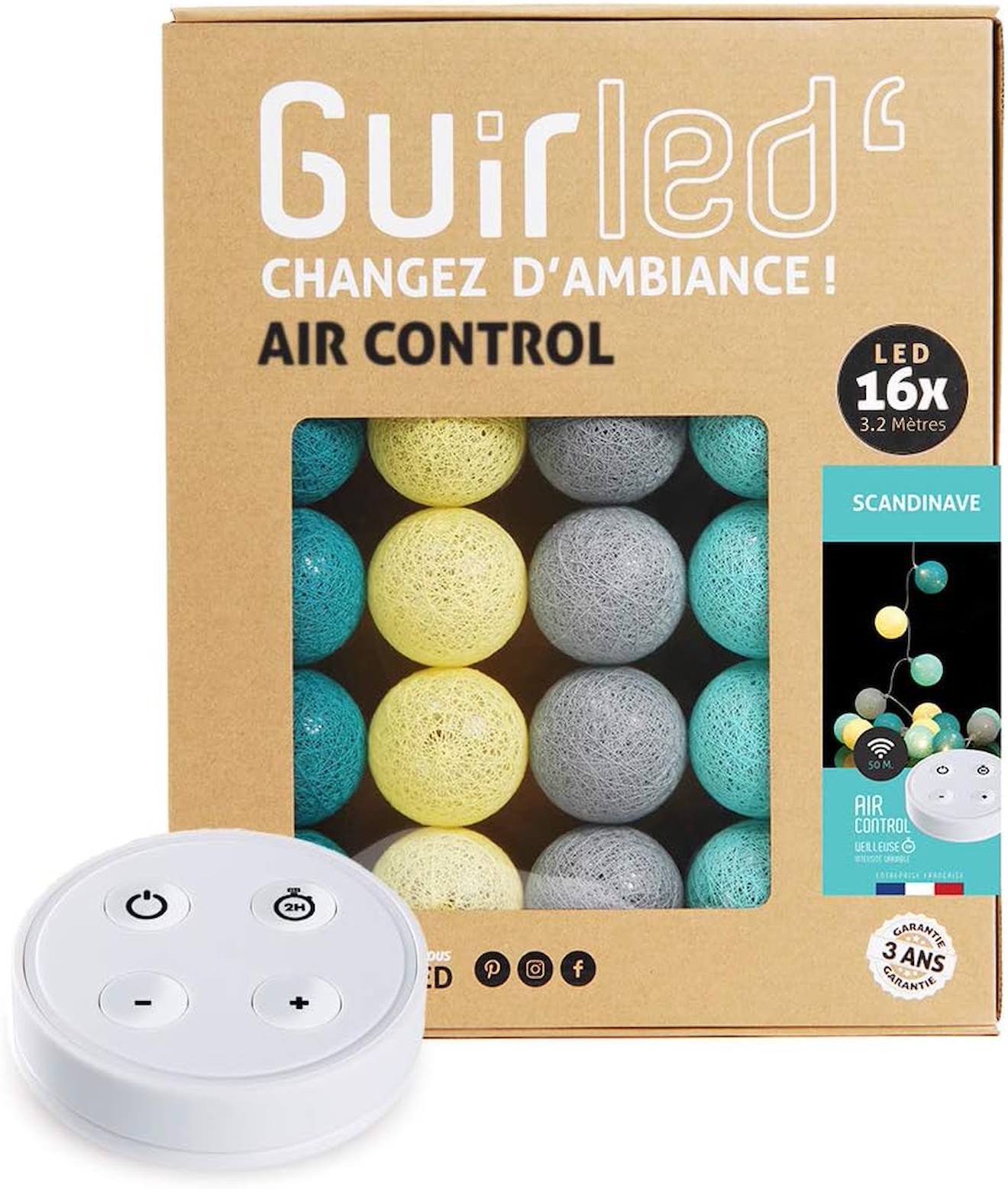 Guirlande Boule Lumineuse Led Usb Télécommandée Scandinave