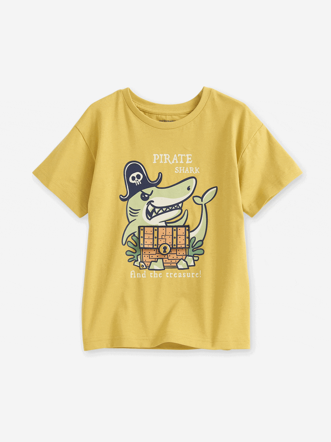 T-shirt animation fantaisie garçon ocre