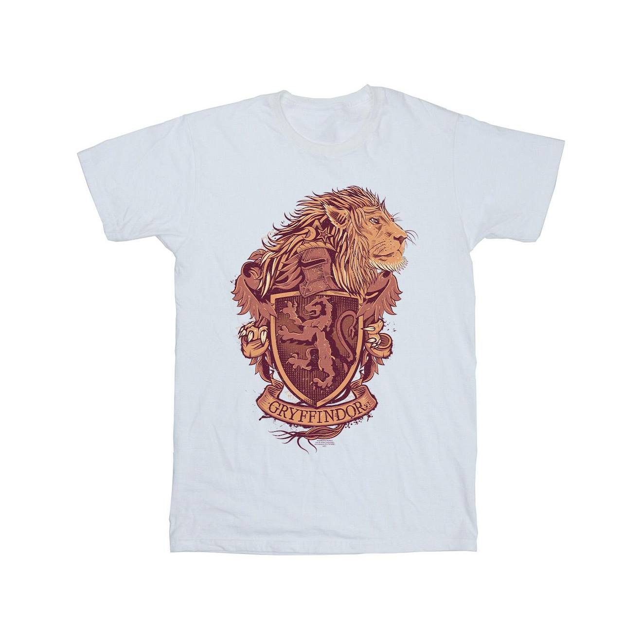T-shirt Coton Harry Potter Gryffindor Blanc