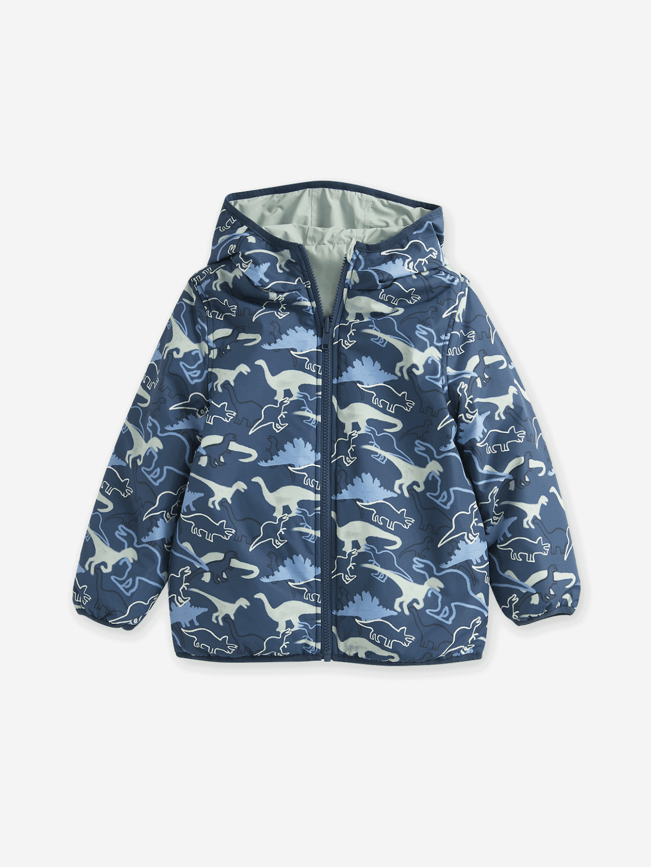 Blouson garçon réversible bleu océan