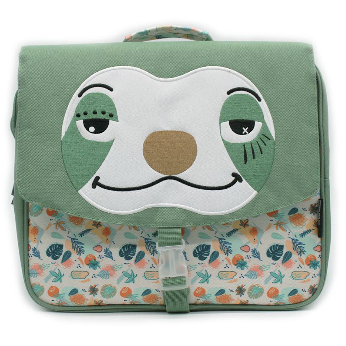 Cartable A4 Maternelle Vert, Blanc, Orange