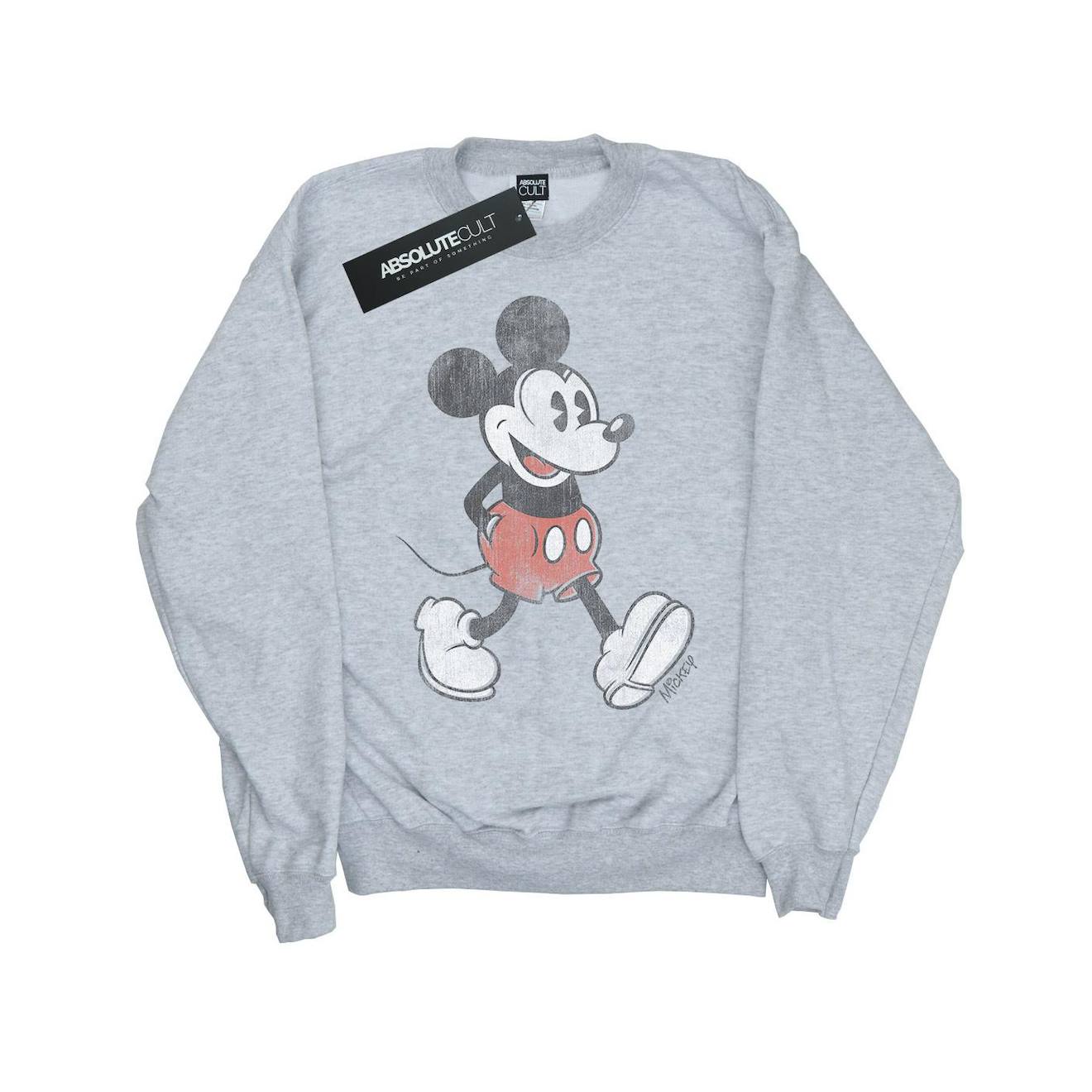 Sweat En Coton Peigné De Qualité Supérieure Disney Walking Gris Chiné