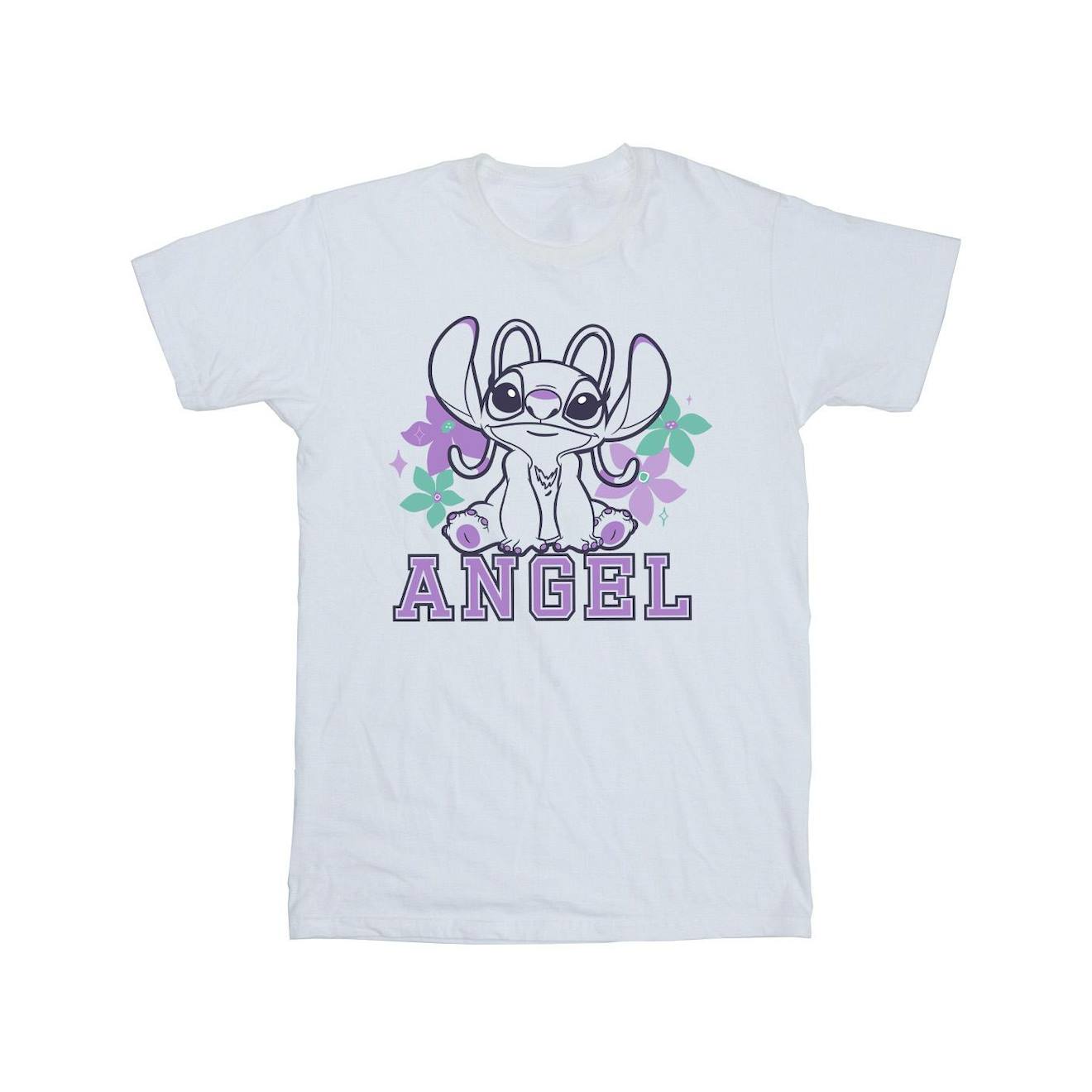 T-shirt Coton Stitch Disney Blanc