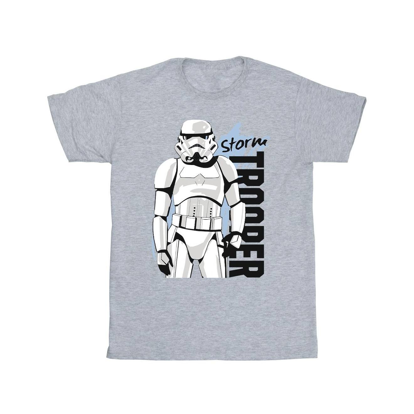 T-shirt Coton Storm Trooper Star Wars Gris Chiné