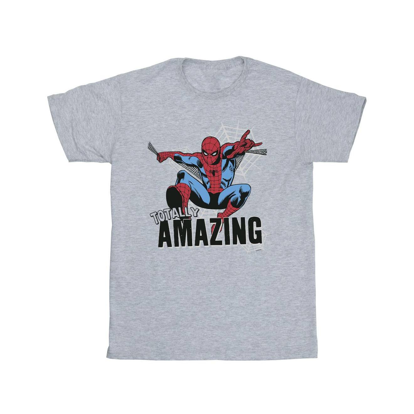 T-shirt Coton Amazing Spider Man Gris Chiné