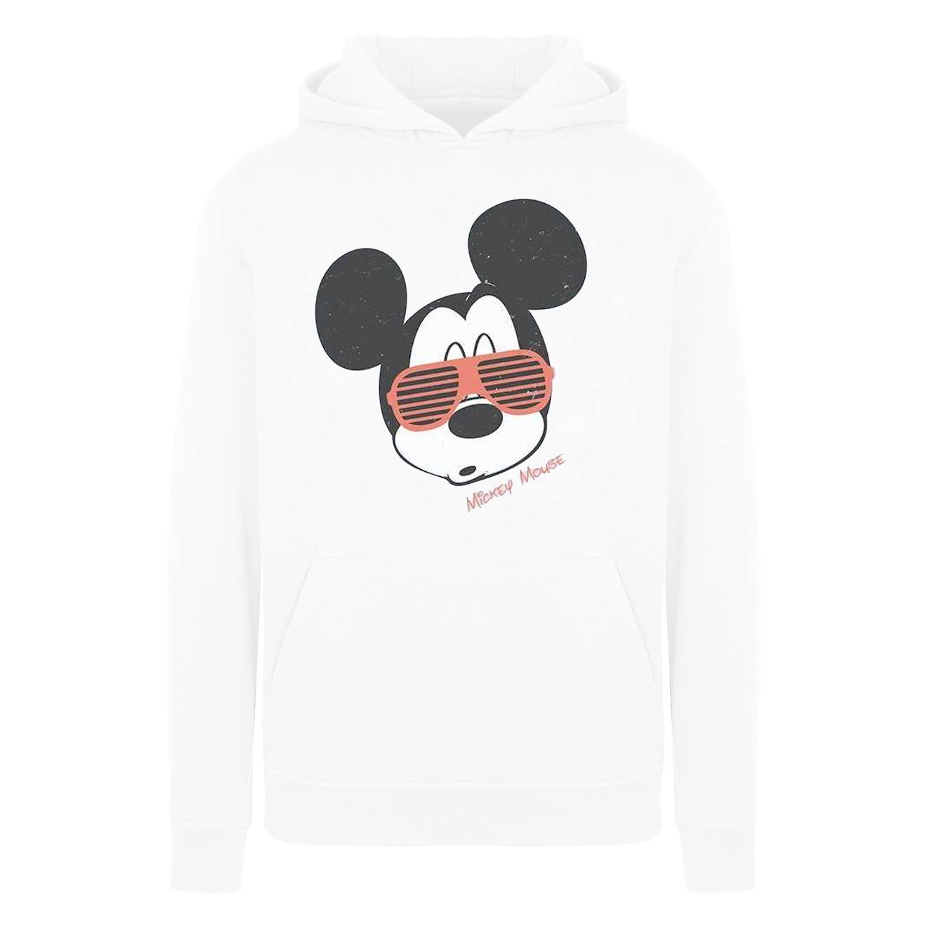 Sweat À Capuche Mickey Mouse Coton Disney Blanc