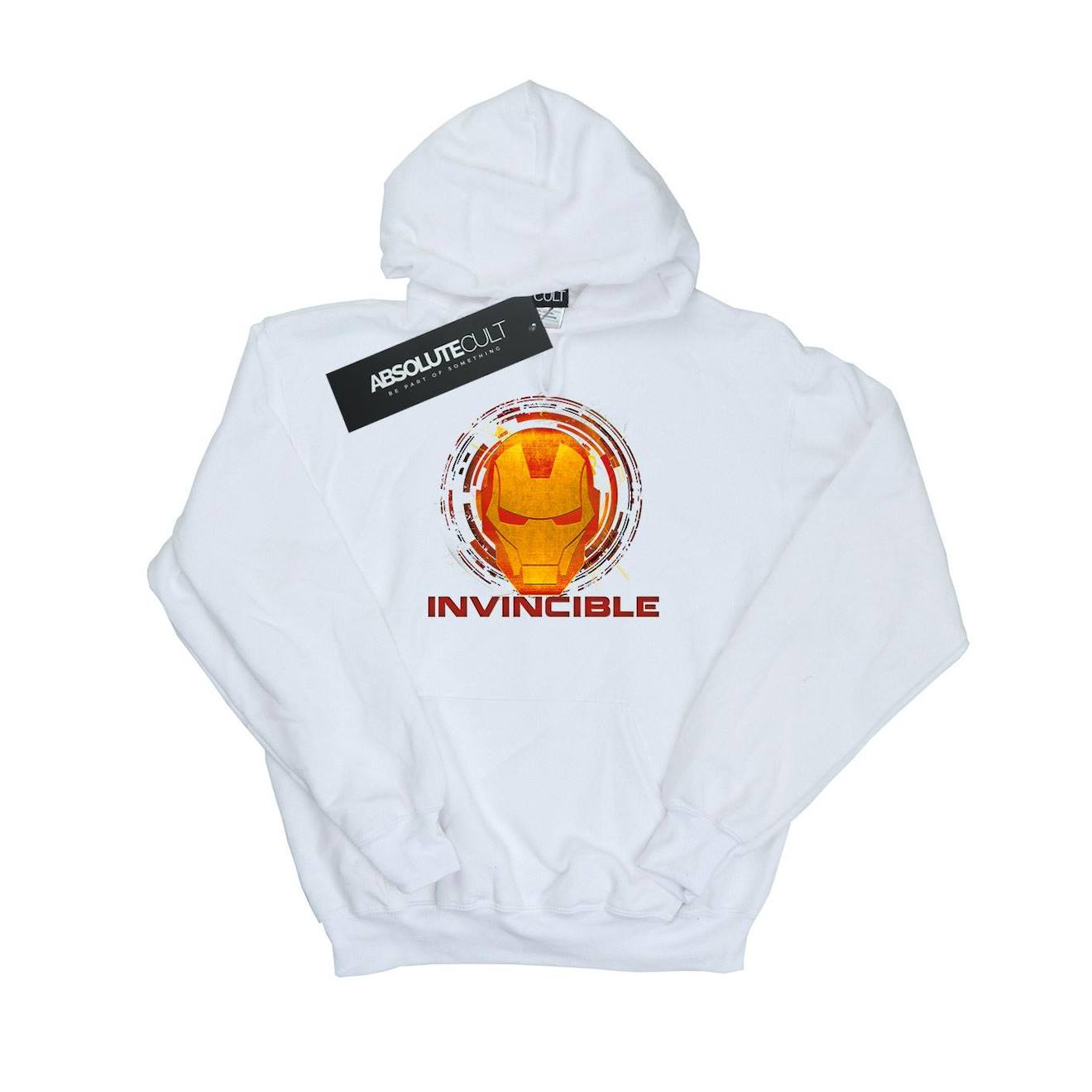 Sweat À Capuche Coton Avengers Invincible Blanc