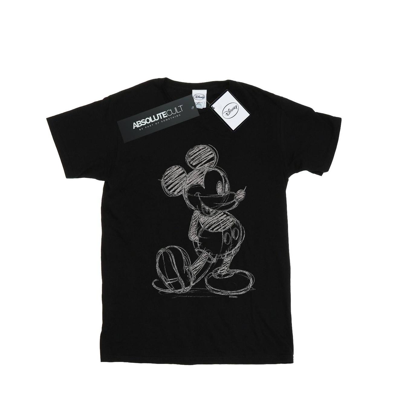 T-shirt Coton Mickey Mouse Disney Noir