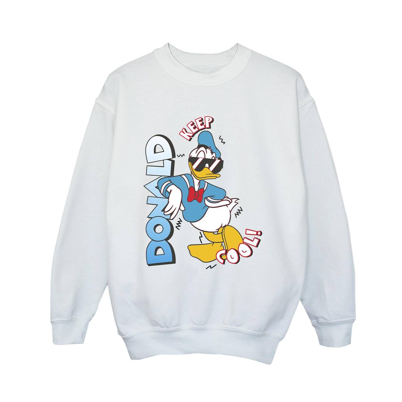 Sweat Donald Duck Coton Disney Cool Blanc
