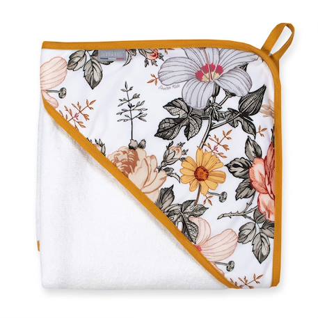 Fille-Ma première cape de bain en coton et bambou néo vintage