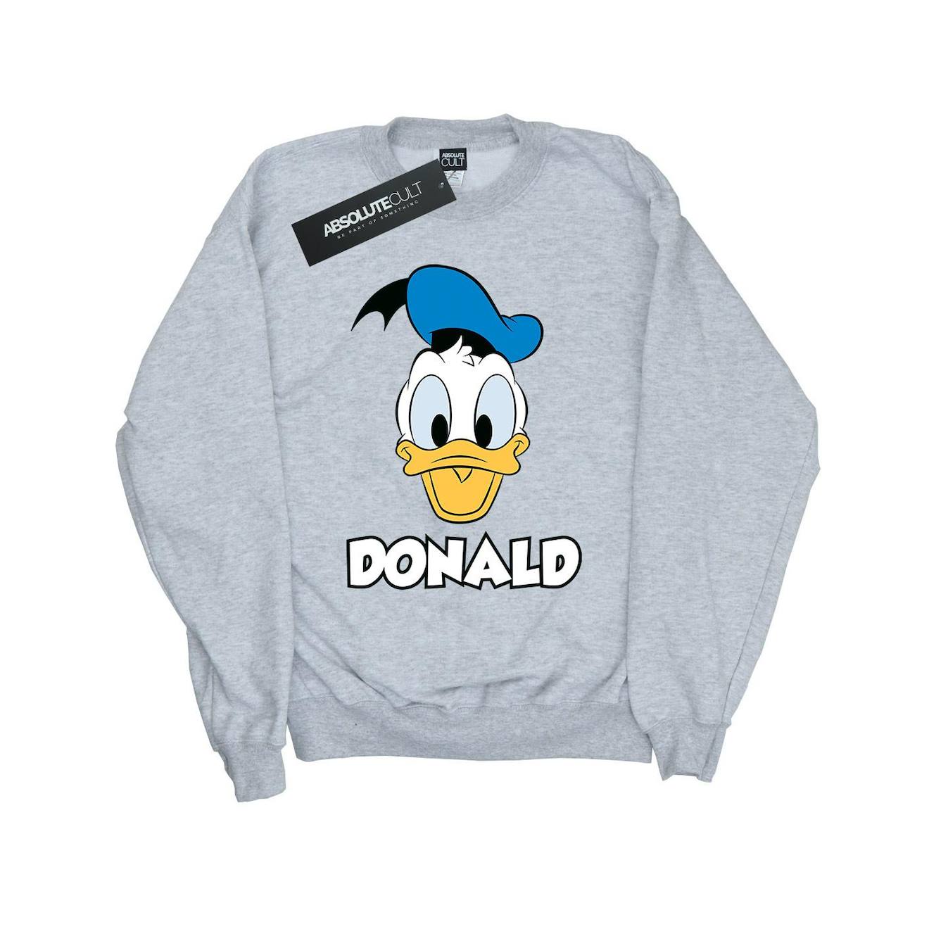 Sweat Coton Donald Disney Gris Chiné