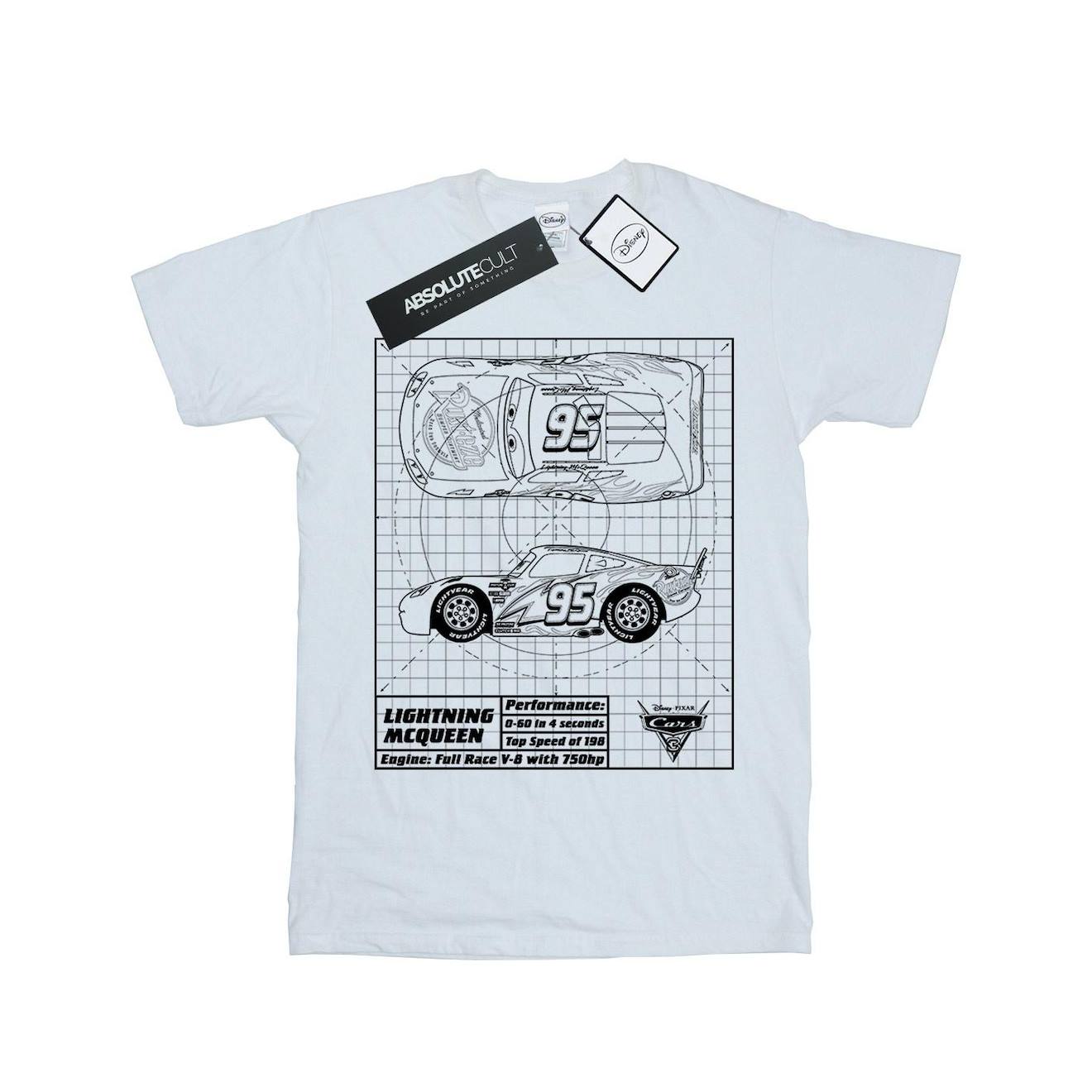 T-shirt Coton Disney Cars Blanc