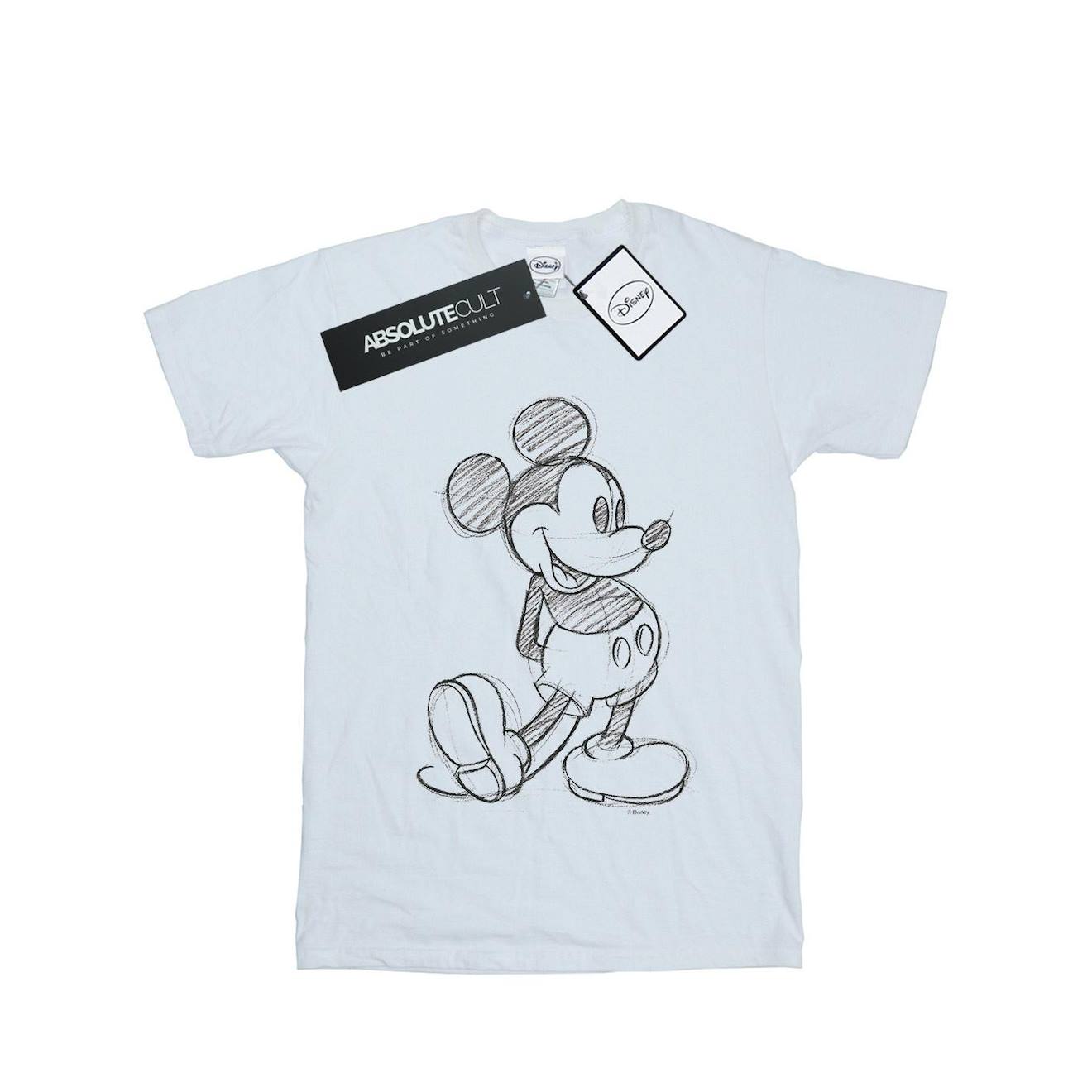 T-shirt Coton Mickey Mouse Disney Blanc
