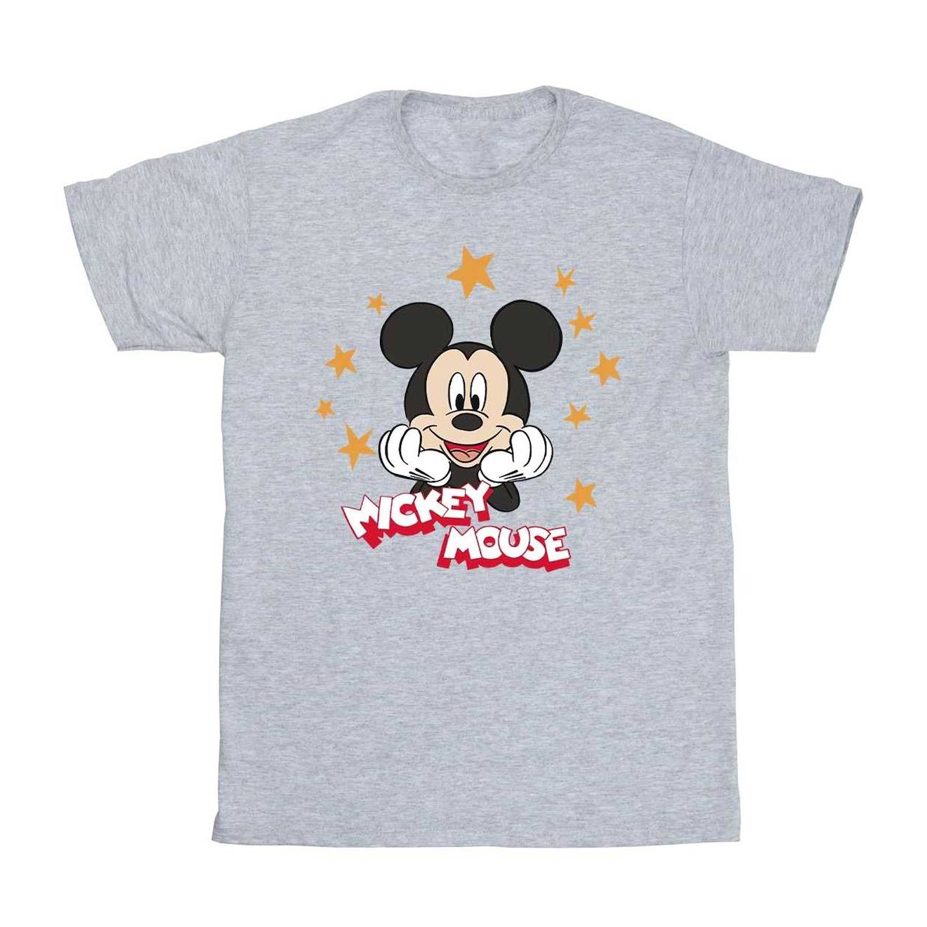 T-shirt Mickey Mouse Coton Disney Gris Chiné