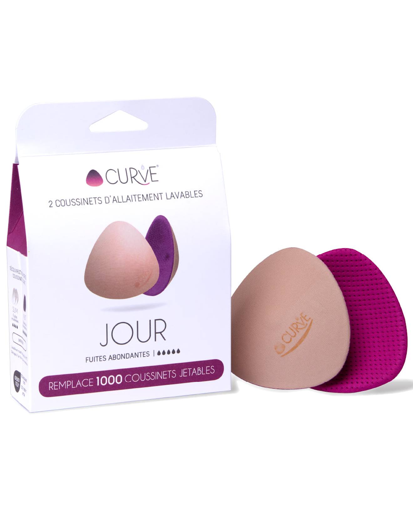 Coussinets D'allaitement Lavables - Fuites Abondantes Fuschia