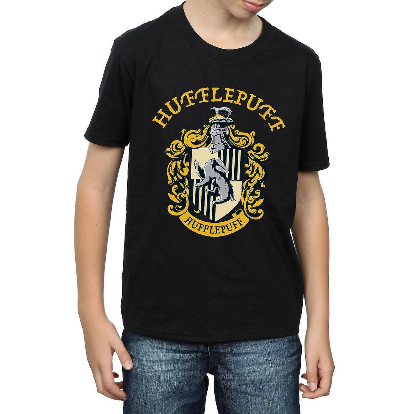 T-shirt En Coton Peigné De Qualité Supérieure Harry Potter Noir
