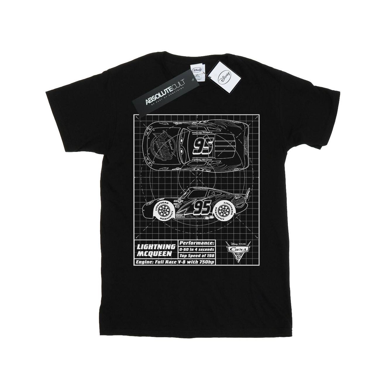 T-shirt Coton Disney Cars Noir