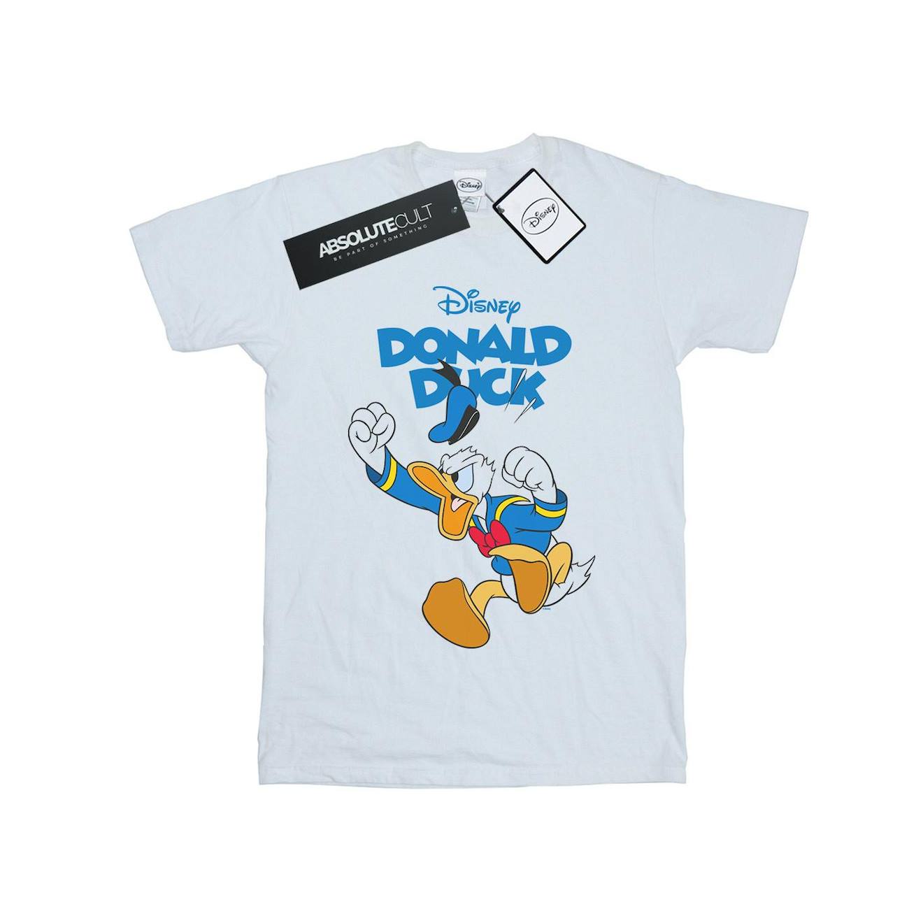 T-shirt Coton Disney Furious Donald Blanc