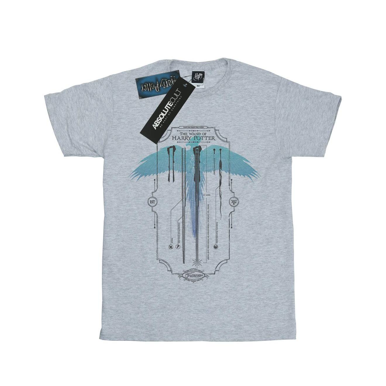 T-shirt Coton Harry Potter Gris Chiné
