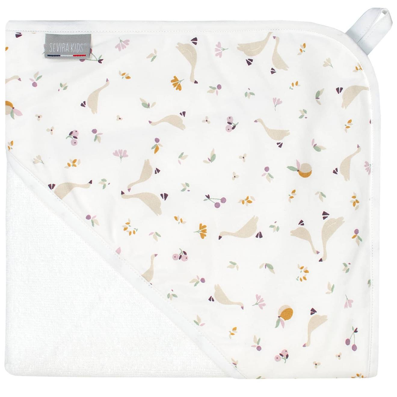 Ma Première Cape De Bain En Coton Et Bambou Sidonia Sidonia, Beige, Écru, Blanc