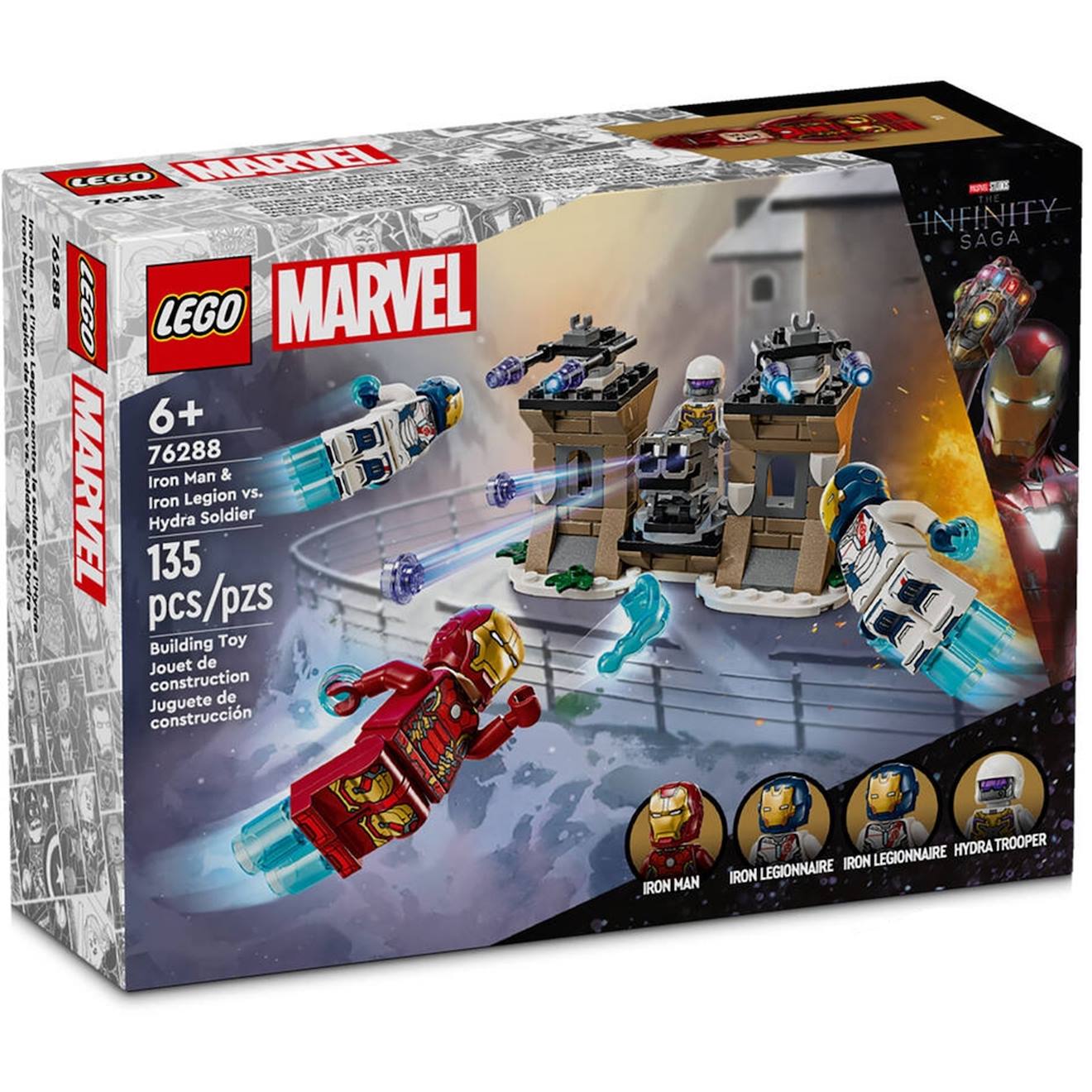 Lego Marvel I Iron Man Et L'iron Legion Contre Le Soldat De L'hydra 76288 Multicolore