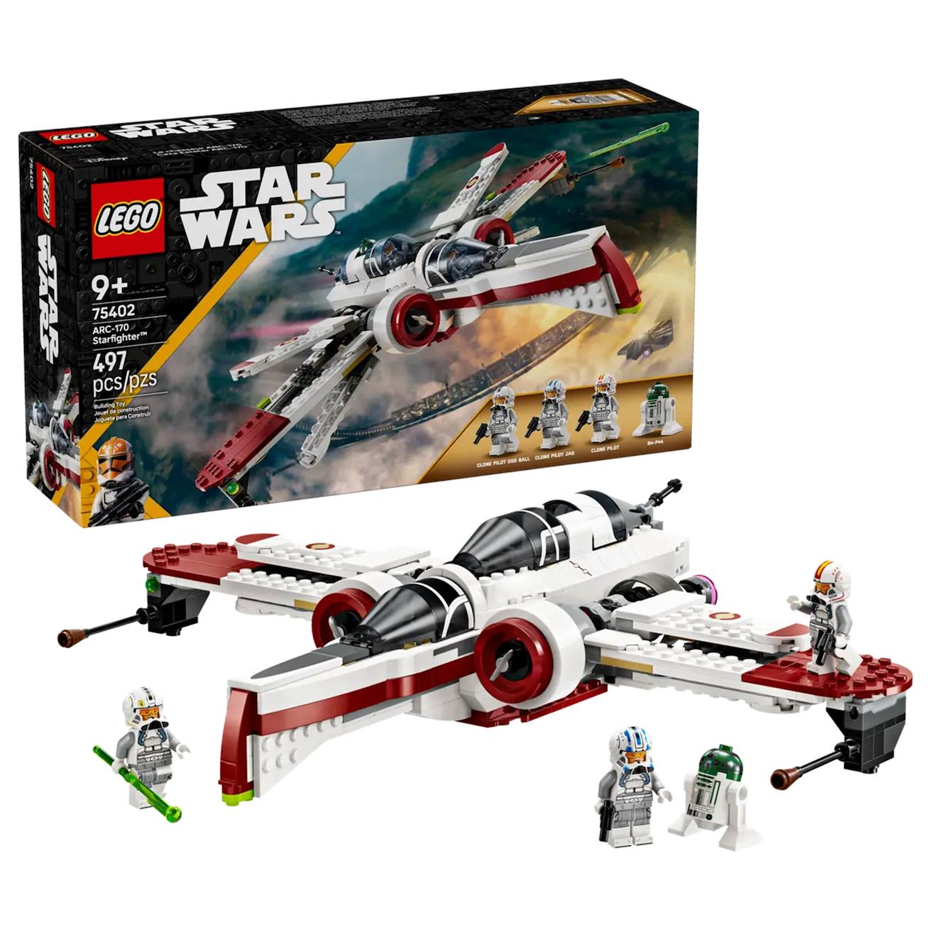 Star Wars Le Chasseur Arc-170 75402 Multicolore