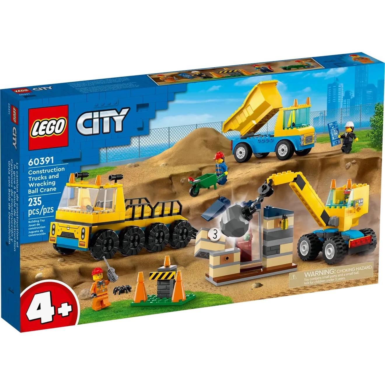 City Les Camions De Chantier Et La Grue À Boule De Démolition 60391 Multicolore